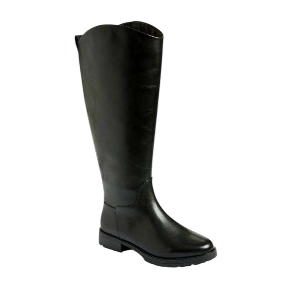New Nordstrom Women’s Oliver Riding Boots Genuine Leather Lug Sole Classic